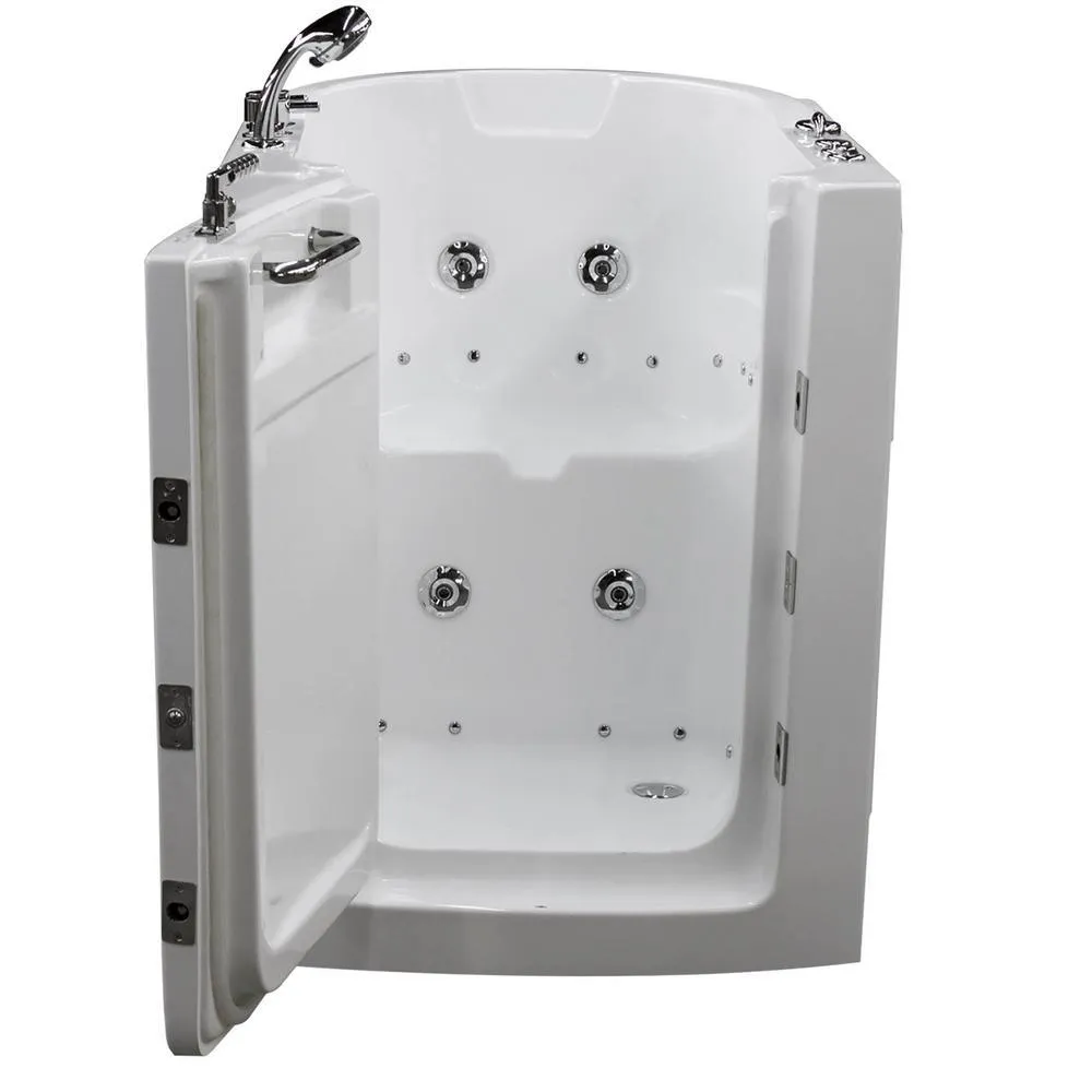Universal Tubs HD Series 38 in. Walk-In Whirlpool and Air Bath Tub, Left Drain, Left-Swing Outward Door, White, photo 5 of 10