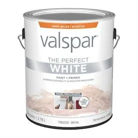 Semi-Gloss Perfect White Exterior Paint (Actual Net Contents: 128-fl oz)