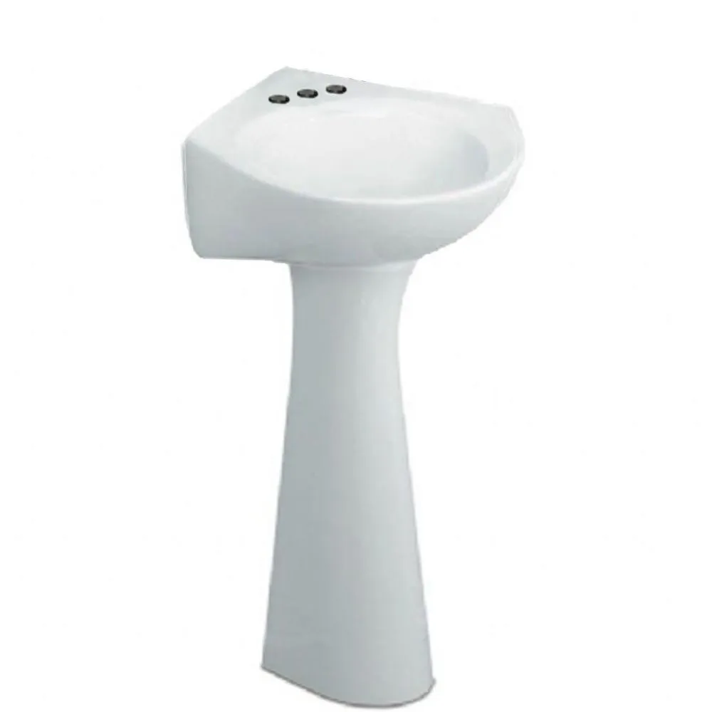 Cornice Vitreous China Pedestal Combo Bathroom Sink in White, photo 4 of 4