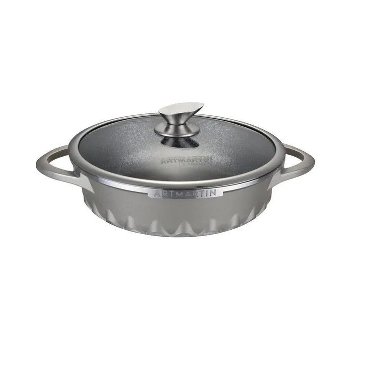 Amercook 11 in. Artmartin Sauce Pan and Glass Lid Non-Stick Ceramic Coated Pot, Induction Bottom, photo 9 of 10