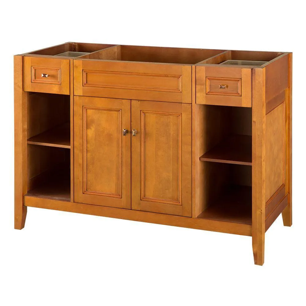 Exhibit 48 in. W Bath Vanity Cabinet Only in Rich Cinnamon, photo 4 of 12