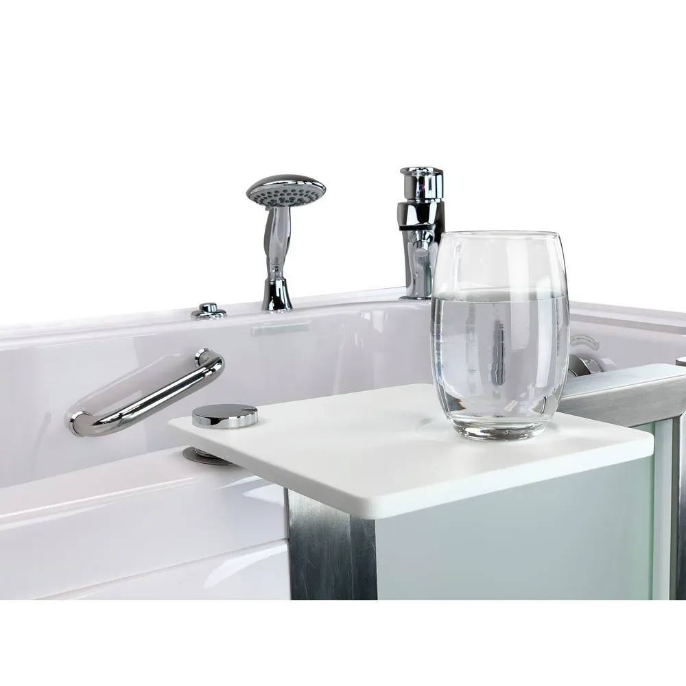 Ella Elite 52 in. Acrylic Walk-In Whirlpool Bathtub, Right-Hand Door, White, 2-Piece Fast Fill Faucet, 2 in. Dual Drain, photo 3 of 16