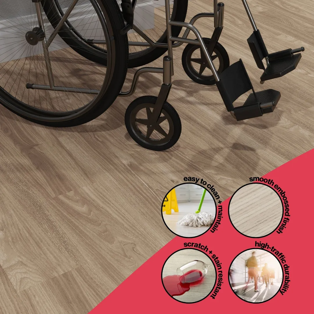 Lucida USA VistaLuxe 20-mil 6-in W x 6-in L Waterproof Glue down Vinyl Tile, photo 12 of 32