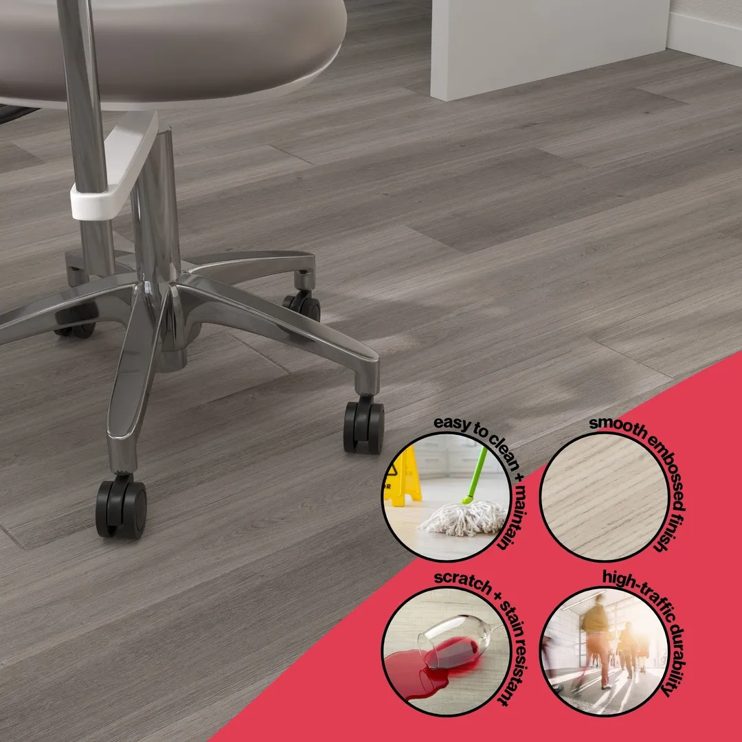 Lucida USA VistaLuxe 20-mil 6-in W x 6-in L Waterproof Glue down Vinyl Tile, photo 20 of 32
