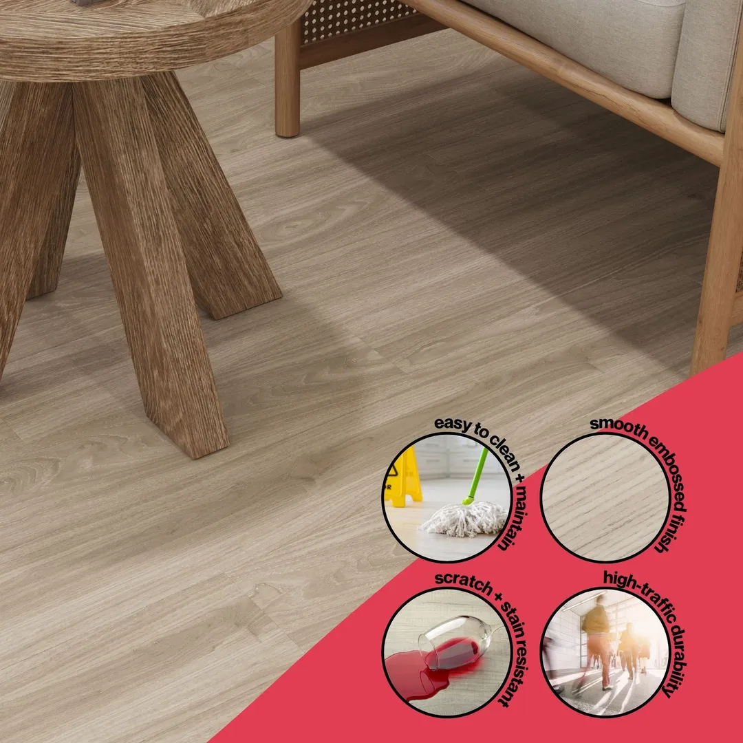 Lucida USA VistaLuxe 20-mil 6-in W x 6-in L Waterproof Glue down Vinyl Tile, photo 8 of 32
