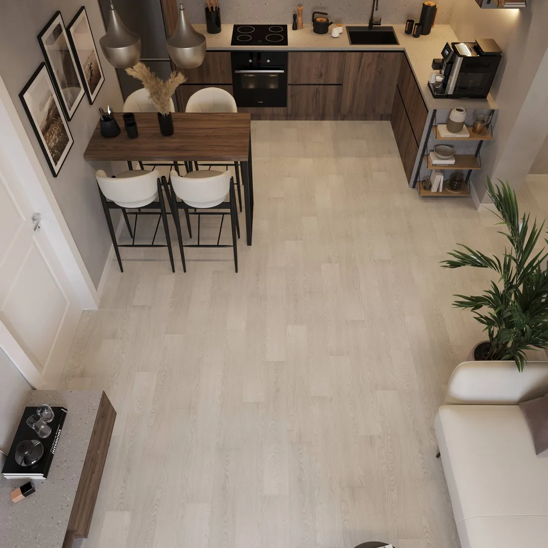 Lucida USA Wood Chalk 12-mil x 6-in W Waterproof Wood look Luxury Vinyl Tile Flooring ( 54-sq ft Carton ), photo 4 of 5