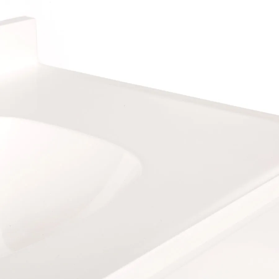 Project Source 30.5-in White Single Sink Bathroom Vanity with White Cultured Marble Top, photo 5 of 24