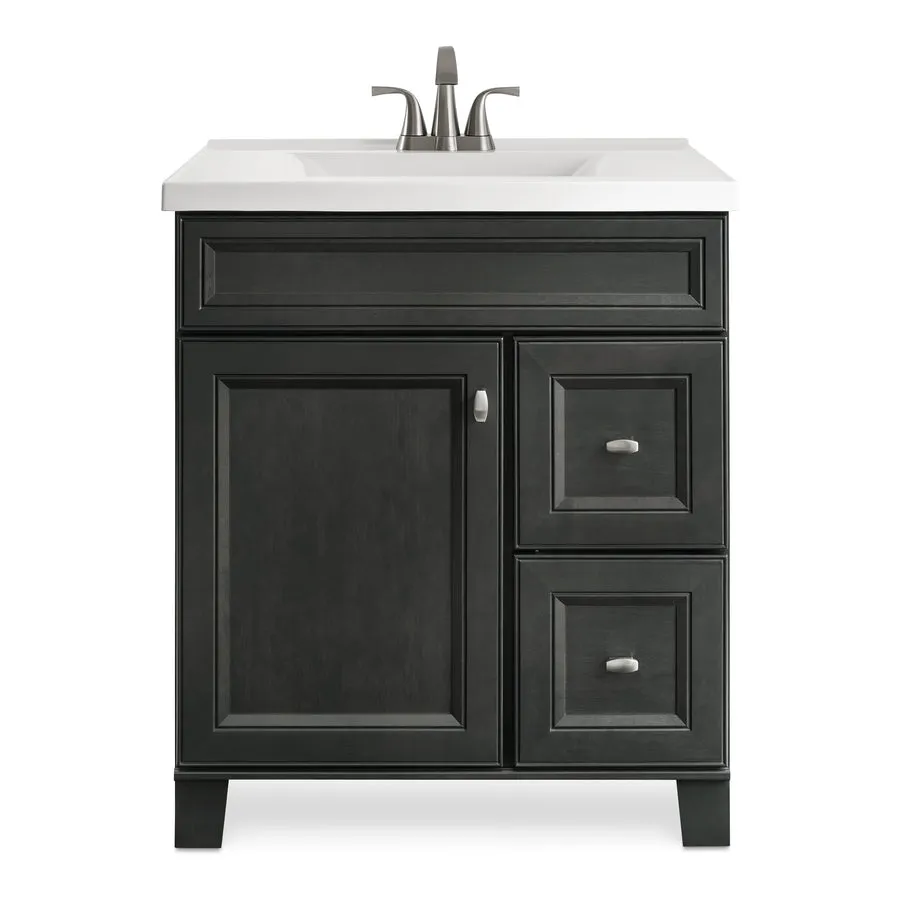 Diamond FreshFit Goslin 30-in Storm Bathroom Vanity Cabinet, photo 2 of 14