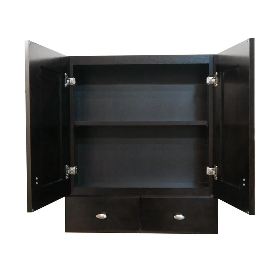 Diamond FreshFit Palencia 25-in W x 29-in H x 8.25-in D Espresso Bathroom Wall Cabinet, photo 5 of 10