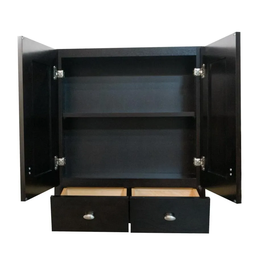 Diamond FreshFit Palencia 25-in W x 29-in H x 8.25-in D Espresso Bathroom Wall Cabinet, photo 6 of 10
