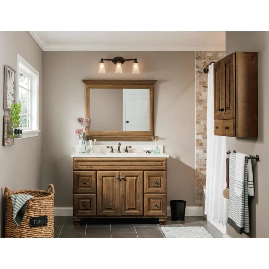 Diamond FreshFit Ballantyne 48-in Mocha with Ebony Glaze Bathroom Vanity Cabinet, photo 2 of 11
