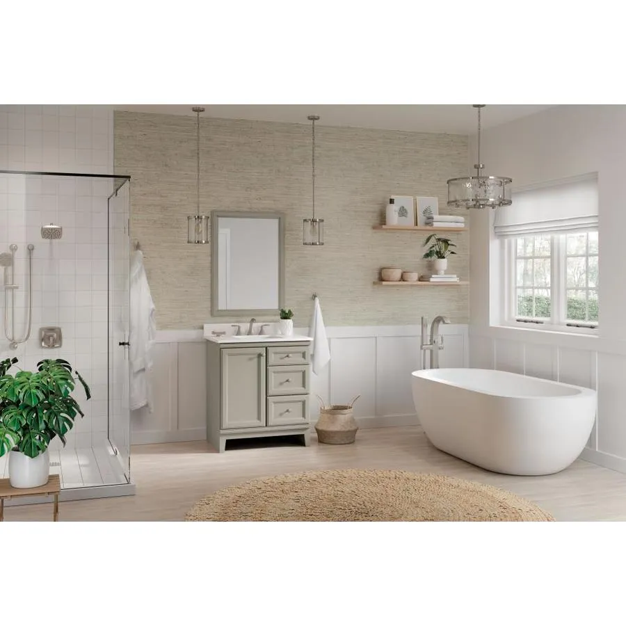 Diamond FreshFit Calhoun 30-in Cloud Gray Bathroom Vanity Cabinet, photo 4 of 15