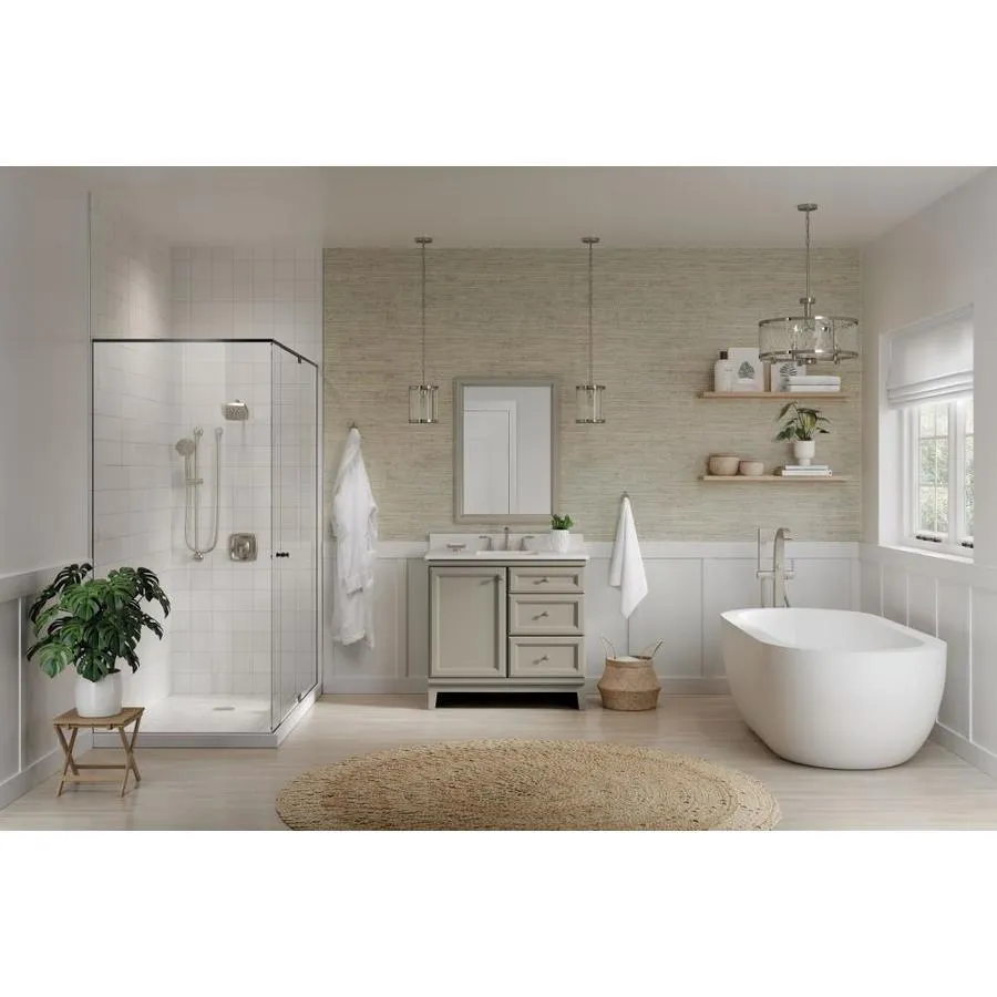 Diamond FreshFit Calhoun 36-in Cloud Gray Bathroom Vanity Cabinet, photo 3 of 15