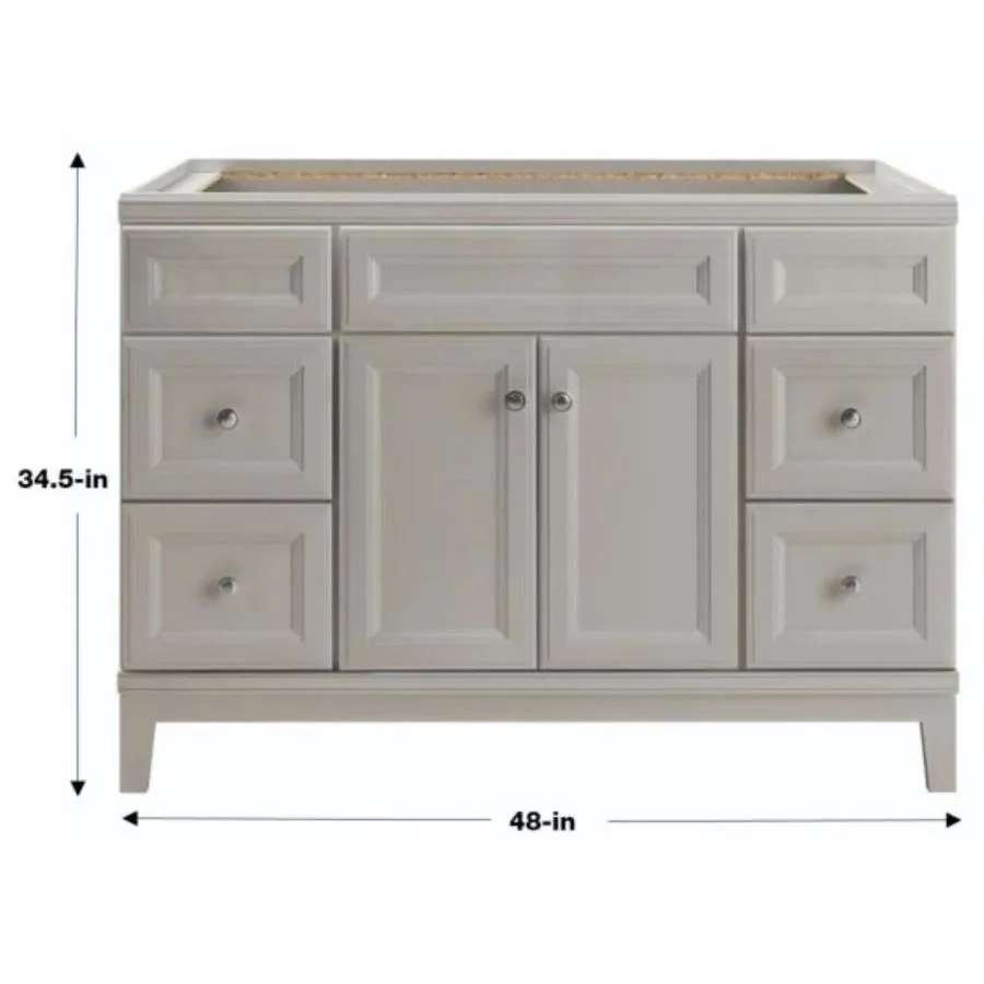 Diamond FreshFit Calhoun 48-in Cloud Gray Bathroom Vanity Cabinet, photo 11 of 15