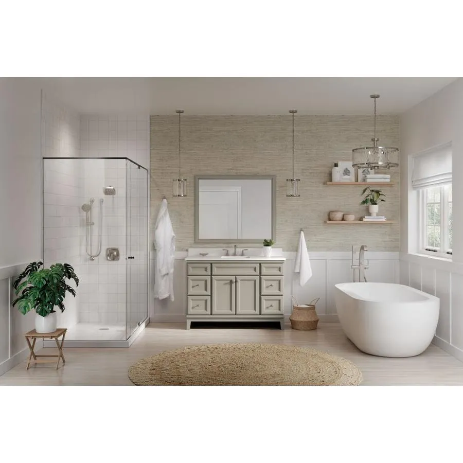 Diamond FreshFit Calhoun 48-in Cloud Gray Bathroom Vanity Cabinet, photo 5 of 15