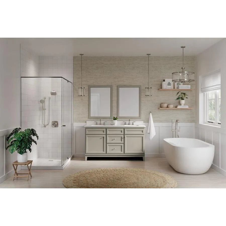 Diamond FreshFit Calhoun 60-in Cloud Gray Bathroom Vanity Cabinet, photo 3 of 14