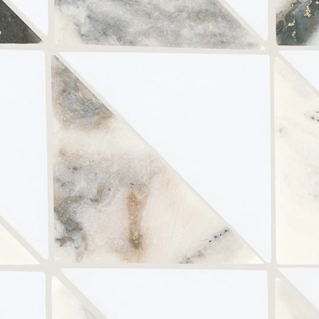 Daltile Gamma Illusive Blend 12-in x 12-in Honed Natural stone Marble Marble look Mosaic Floor and Wall Tile ( 9.9-sq ft / Carton ), photo 7 of 7