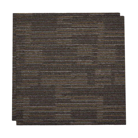 24-Piece Reusable Commercial Carpet Tiles – Gray and Brown