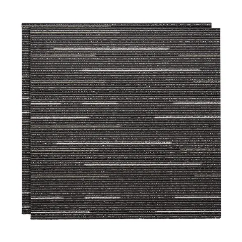 24-Piece Reusable Commercial Carpet Tiles – Gray