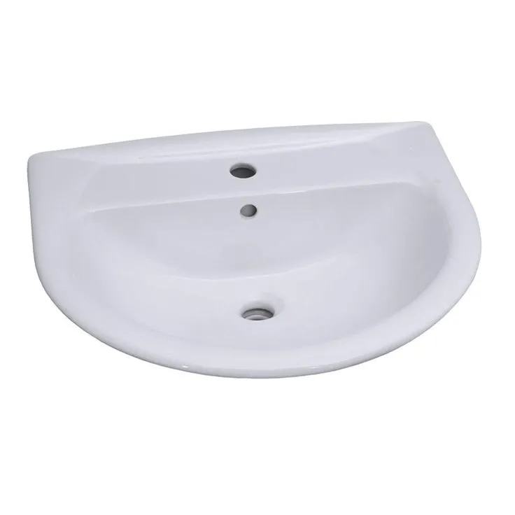Barclay Products Karla 24 in. Pedestal Combo Bathroom Sink with 1 Faucet Hole in White, photo 2 of 5