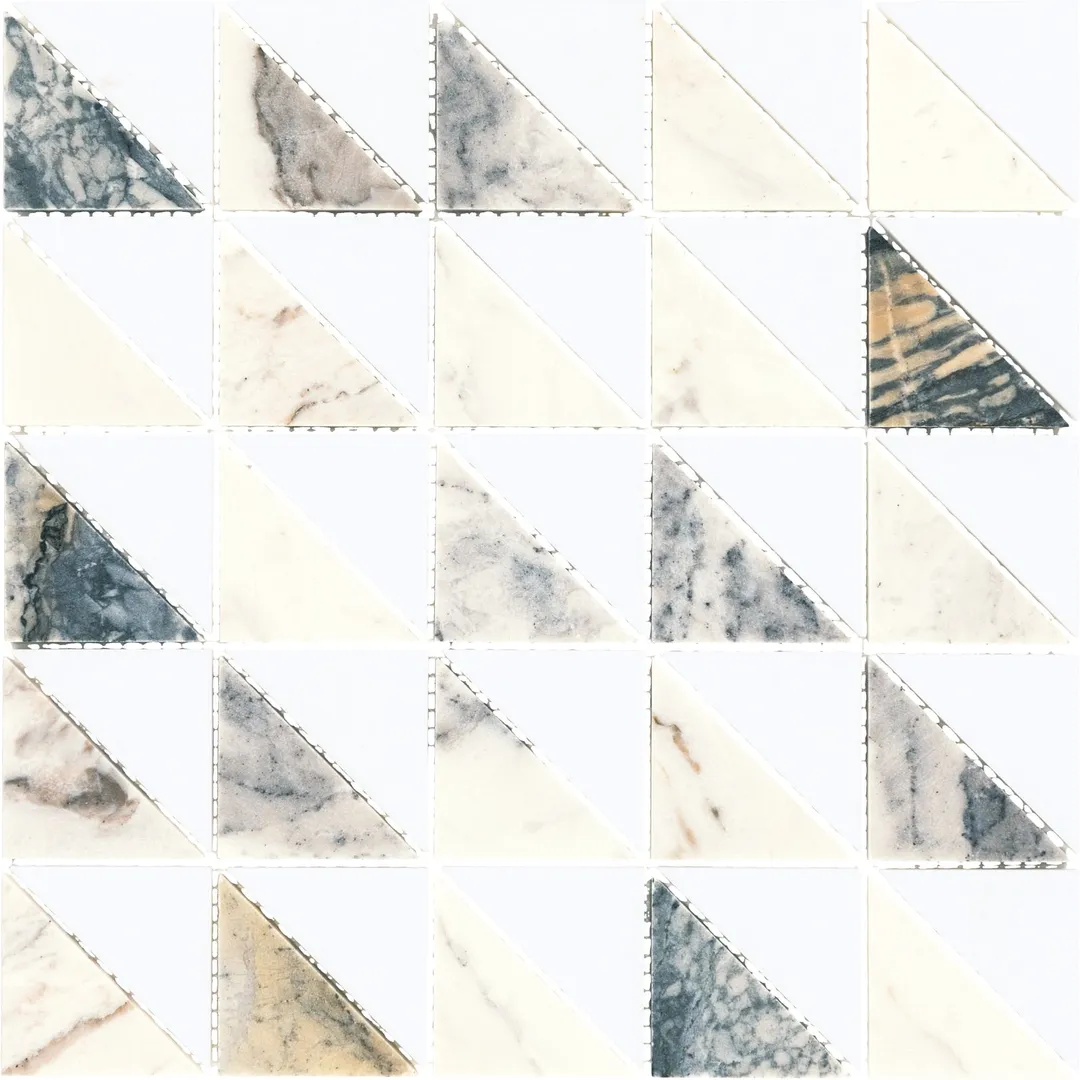 Daltile Gamma Illusive Blend 12-in x 12-in Honed Natural stone Marble Marble look Mosaic Floor and Wall Tile ( 9.9-sq ft / Carton ), photo 4 of 7