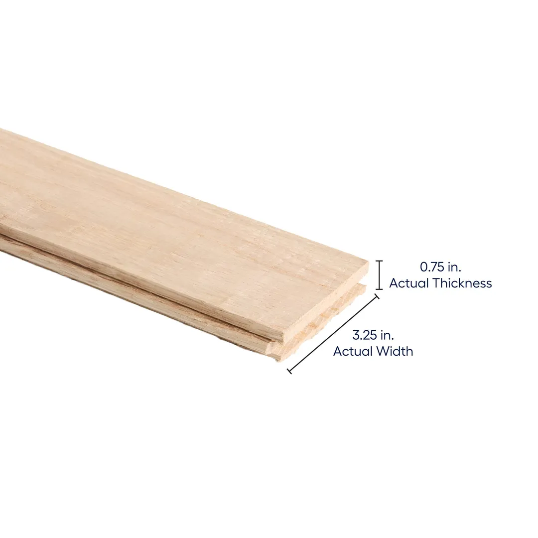 Bridgewell Resources Unfinished Red oak 3/4-in T x 3-1/4-in W Smooth/Traditional Solid Hardwood Flooring ( 18.75-sq ft / Carton ), photo 9 of 15