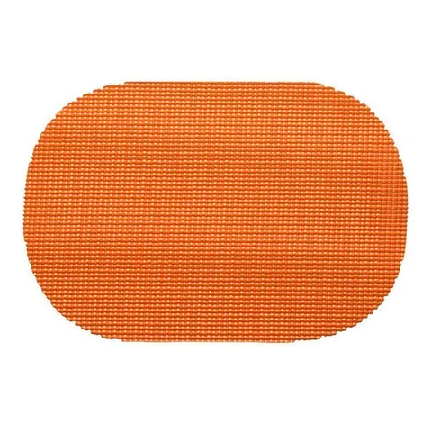 Fishnet Oval Placemat in Spice Orange (Set of 12)