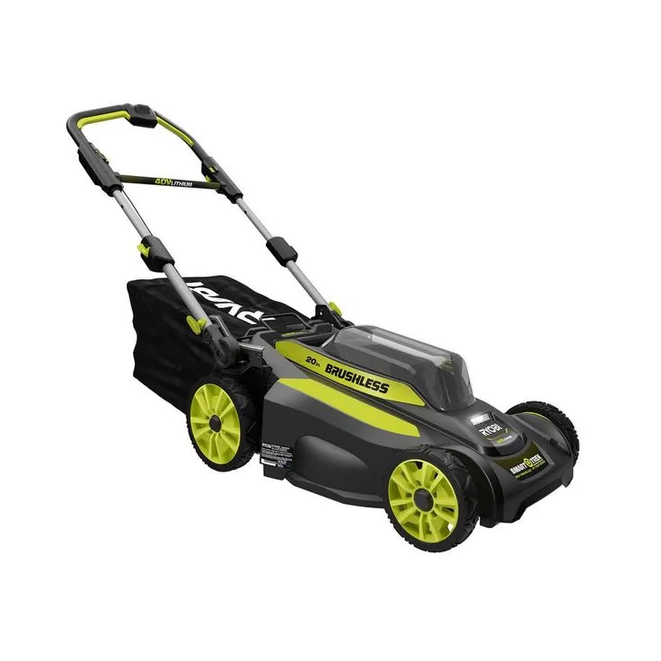 RYOBI 20 in. 40-Volt Brushless Lithium-Ion Cordless Smart TREK Self-Propelled Walk Behind Mower w/6.0 Ah Battery and Charger, photo 6 of 10
