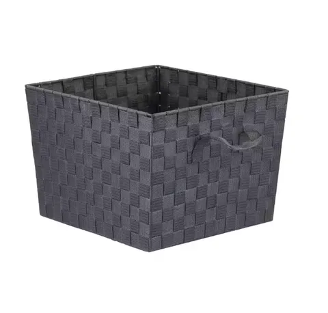 15 in deep · 10 in high · 10 in wide Grey Fabric Cube Storage Bin