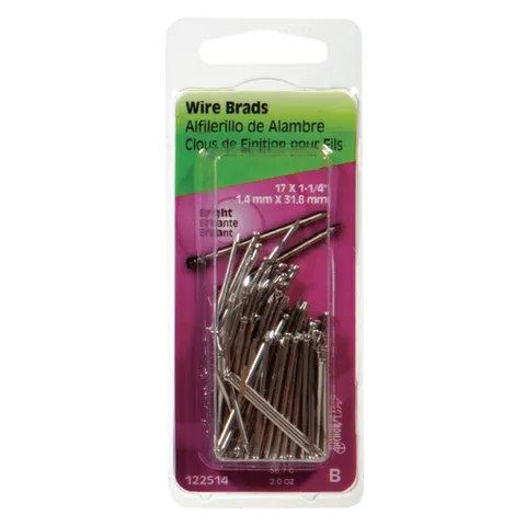 17-Gauge Bright Steel Brad Nails, 1-1/4 in., 2 oz