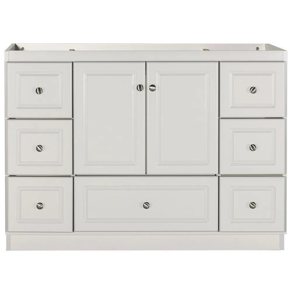Ultraline 60 in. W x 21 in. D x 34.5 in. H Vanity for Center Basin Cabinet Only in Natural Alder, photo 32 of 48
