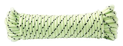 1/4 in. Dia x 50 ft Neon Green Glow-in-the-Dark Diamond Braided Poly Rope