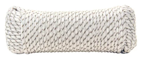 1/4 in × 100 ft Gray/White Diamond-Braided Polyester Rope