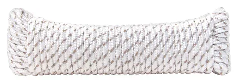 1/4 in × 50 ft Gray/White Diamond Braided Polyester Rope