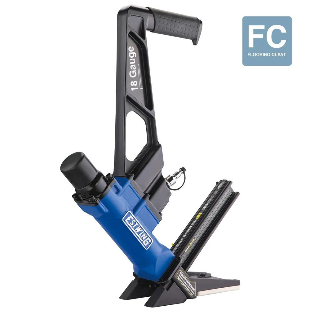 Estwing Pneumatic 18-Gauge L-Cleat Flooring Nailer with Fiberglass Mallet and Padded Bag, photo 2 of 9