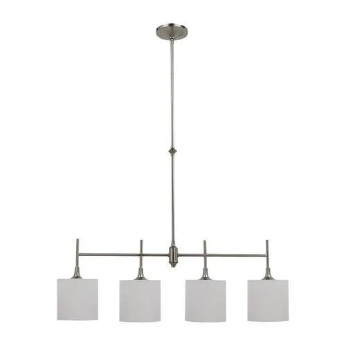 Sea Gull Lighting Stirling Burnt Sienna Transitional Etched Glass Cylinder Kitchen Island Light, photo 2 of 3