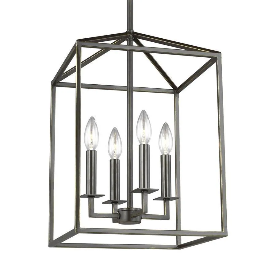 Sea Gull Lighting Perryton Blacksmith Transitional Square Pendant Light, photo 7 of 7