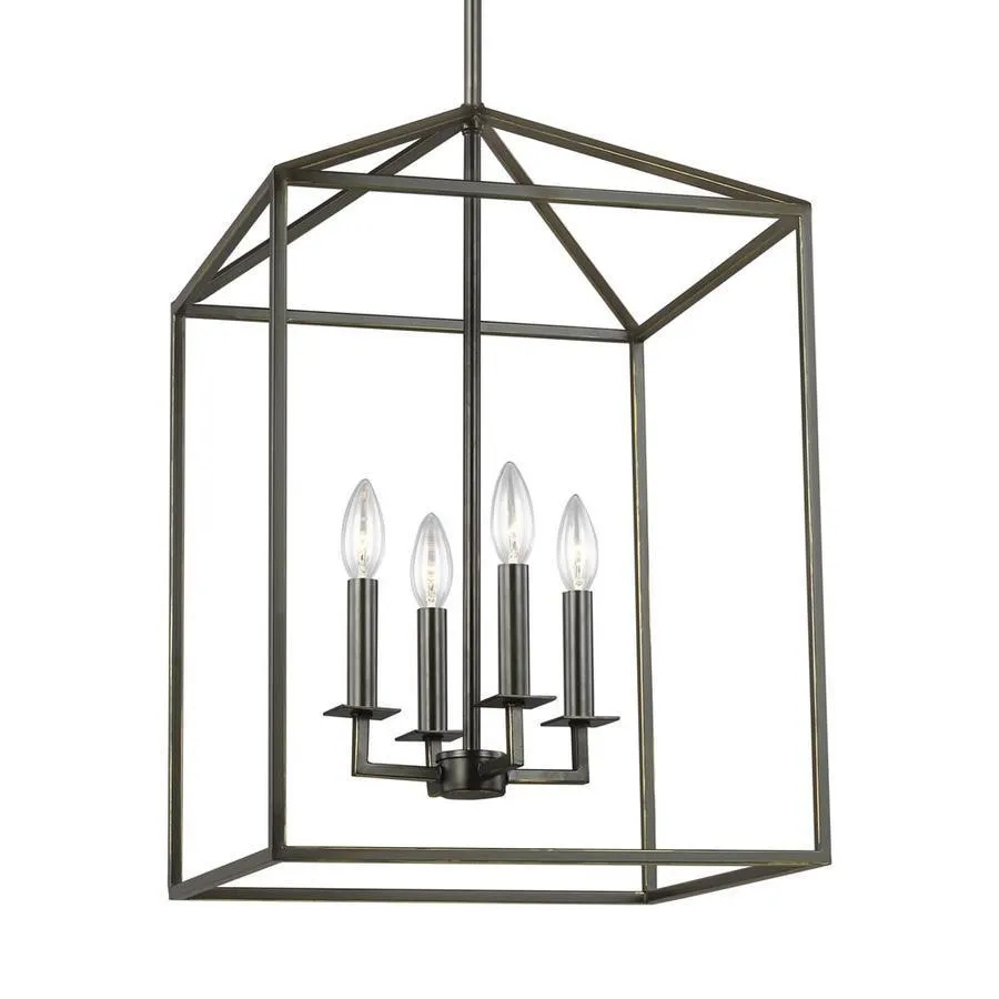 Sea Gull Lighting Perryton Blacksmith Transitional Square Pendant Light, photo 10 of 10
