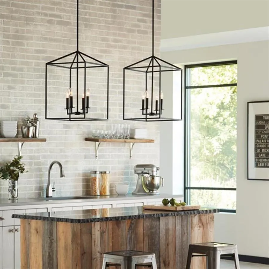 Sea Gull Lighting Perryton Blacksmith Transitional Square Pendant Light, photo 2 of 10