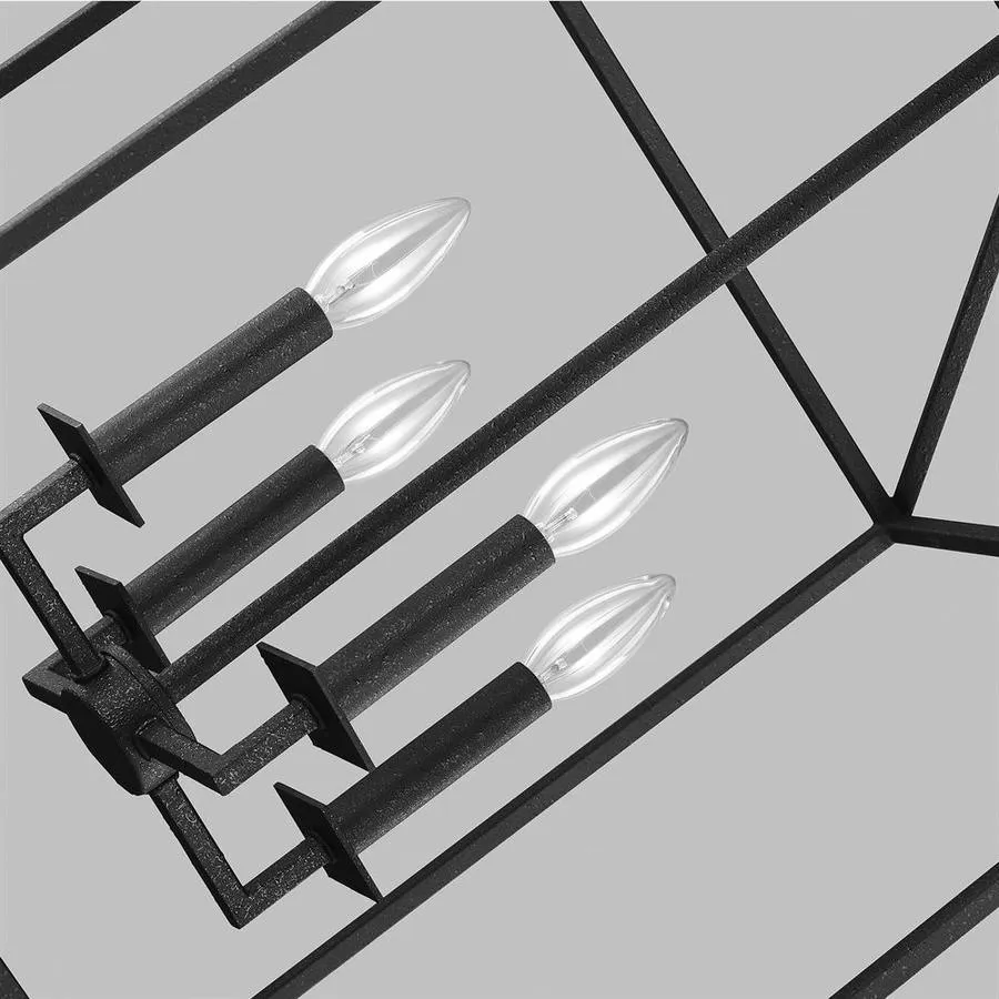 Sea Gull Lighting Perryton Blacksmith Transitional Square Pendant Light, photo 5 of 10