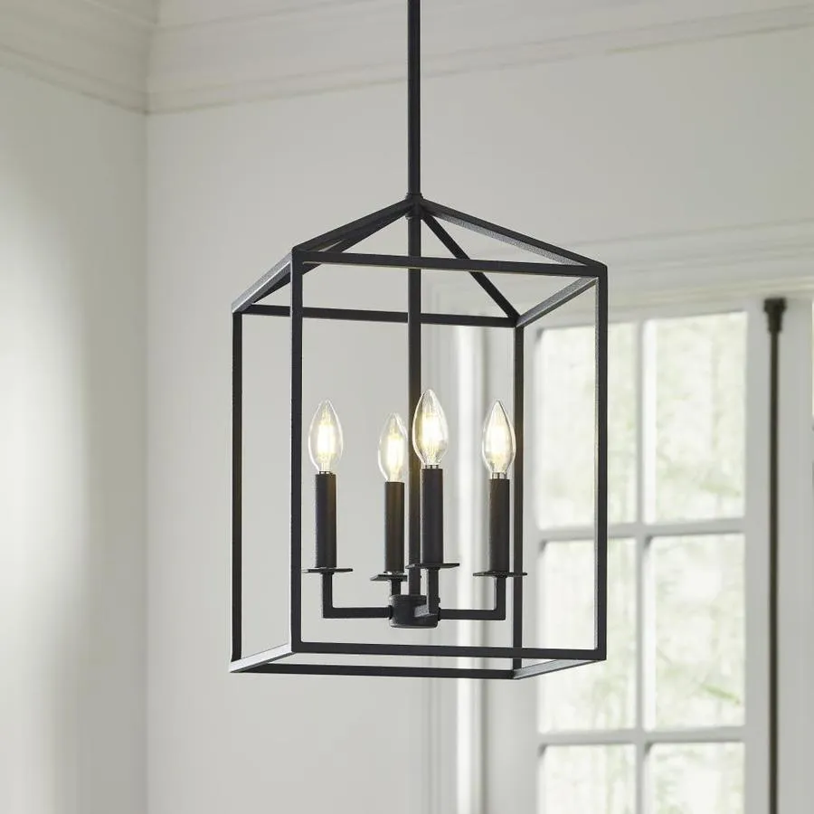 Sea Gull Lighting Perryton Blacksmith Transitional Square Pendant Light, photo 7 of 10