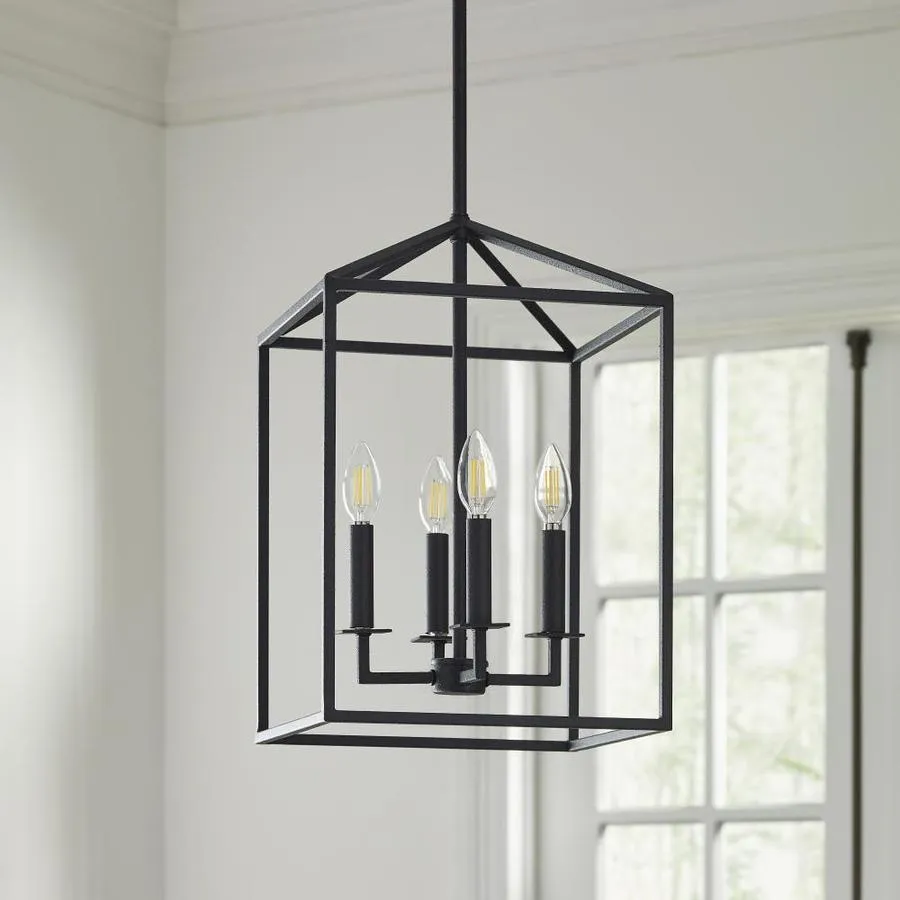 Sea Gull Lighting Perryton Blacksmith Transitional Square Pendant Light, photo 8 of 10