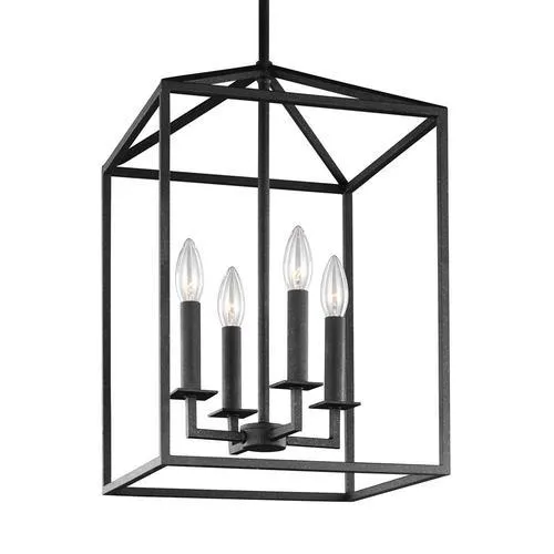 Sea Gull Lighting Perryton Blacksmith Transitional Square Pendant Light, photo 9 of 10