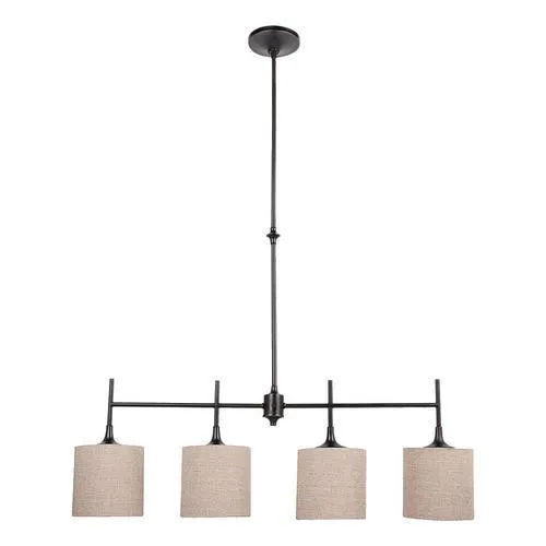 Sea Gull Lighting Stirling Brushed Nickel Traditional Cylinder Kitchen Island Light, photo 2 of 3