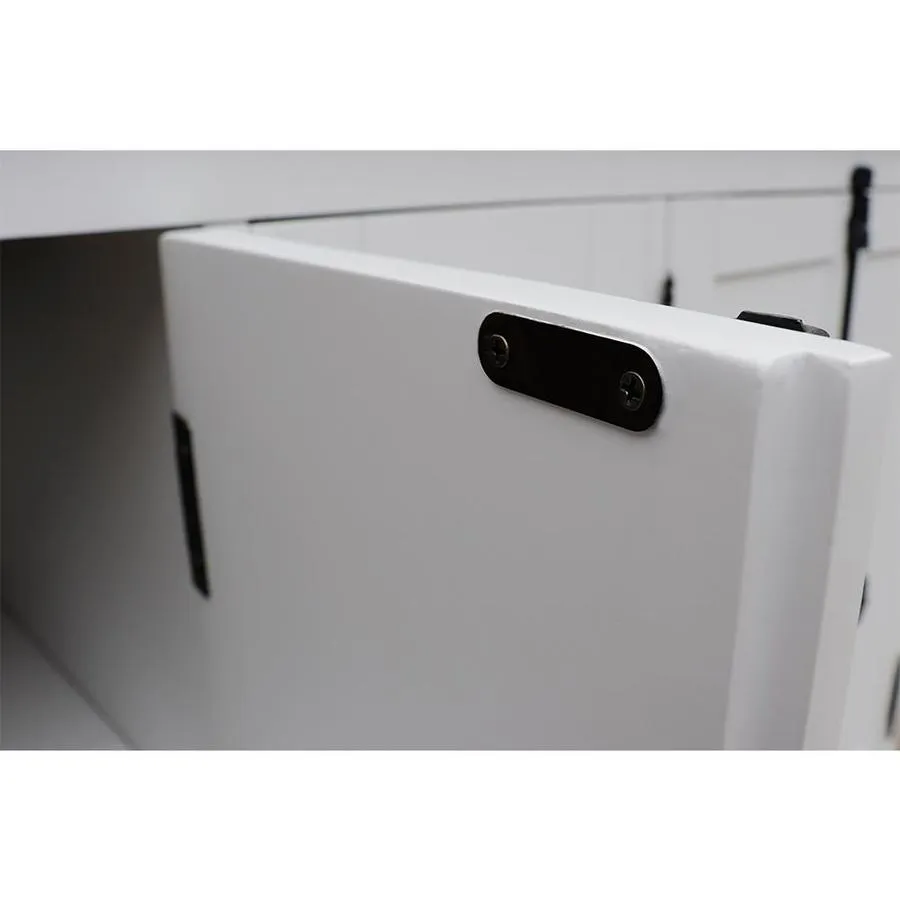 Bellaterra Home LV0100-55-GA-GY Double Vanity 55-in Glacier Ash Double Sink Bathroom Vanity with Gray Granite Top, photo 7 of 10