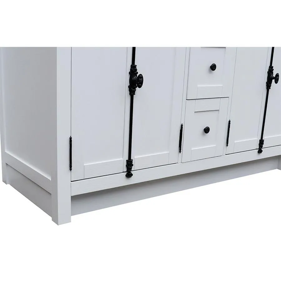 Bellaterra Home LV0100-55-GA-GY Double Vanity 55-in Glacier Ash Double Sink Bathroom Vanity with Gray Granite Top, photo 8 of 10