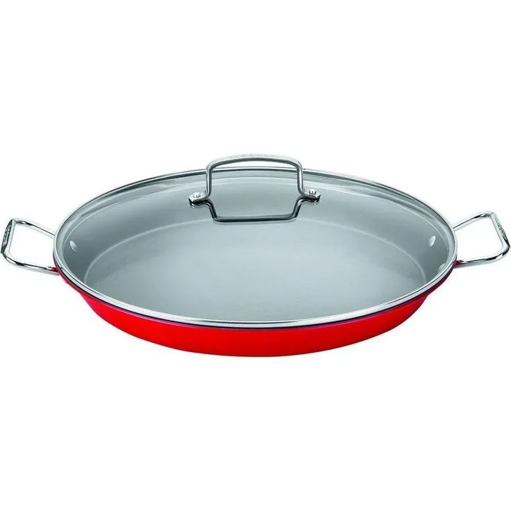 Cuisinart 15 in. Stainless Steel Nonstick Grill Pan in Red with Glass Lid, photo 4 of 4