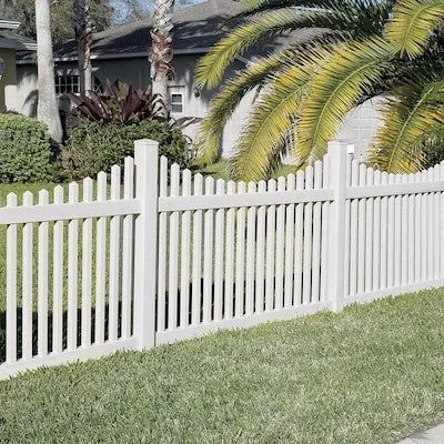 Pre-Assembled Ashford 4 ft high · 8 ft wide White Vinyl Fence Panel