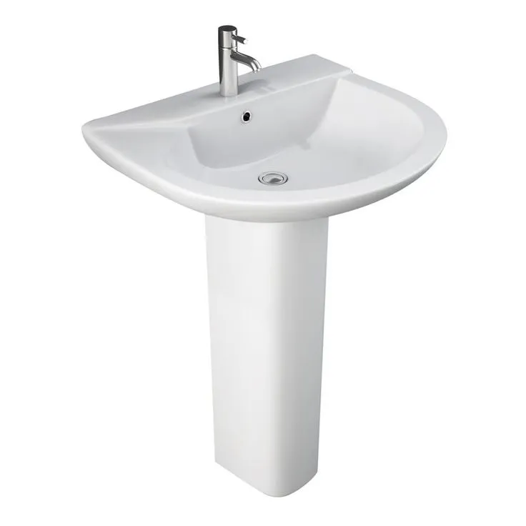 Barclay Products Anabel 555 Pedestal Combo Bathroom Sink in White, photo 3 of 4