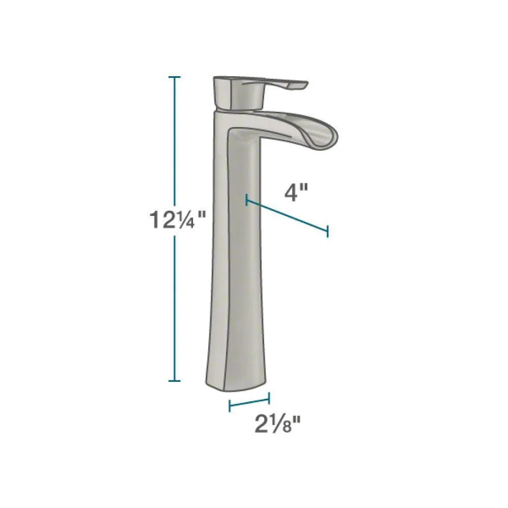 Glass Vessel Sink in Frosted with R9-7007 Faucet and Pop-Up Drain in Brushed Nickel, photo 10 of 14